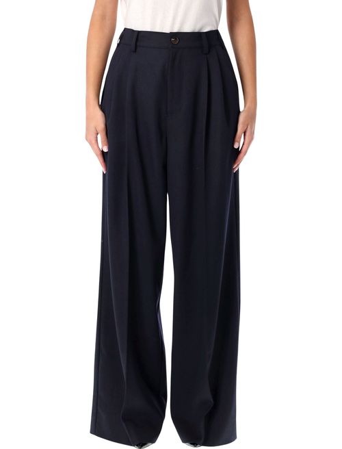 Refined High-Waisted Wool Trousers - Size 36