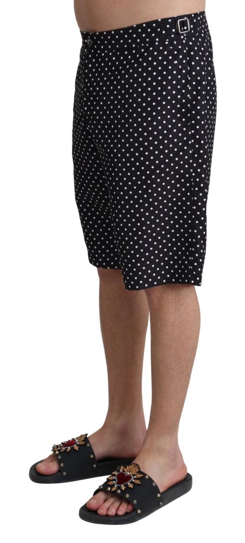 Polka Dot Swim Shorts — Black