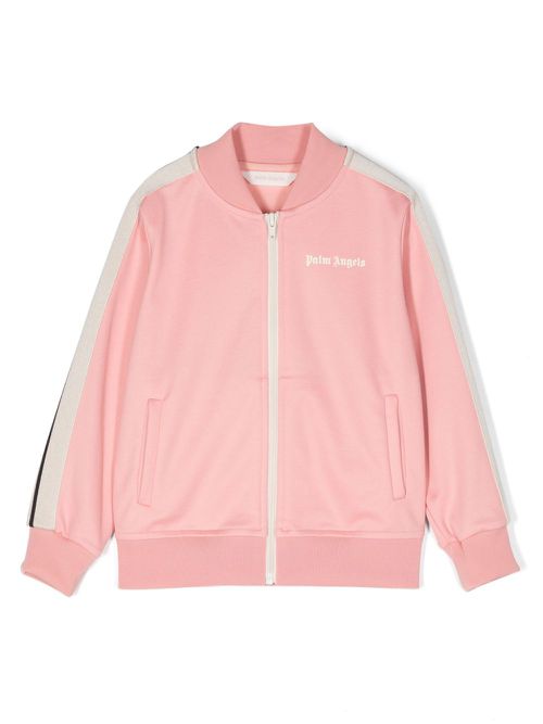 Stripe-trim track jacket - Pink