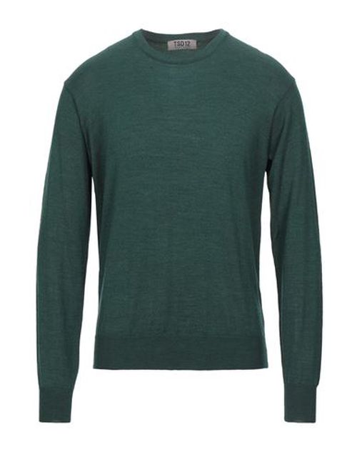 Man Sweater Green Size L Merino Wool, Acrylic