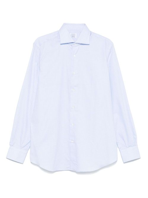 Mazzarelli patterned-jacquard shirt - Blue