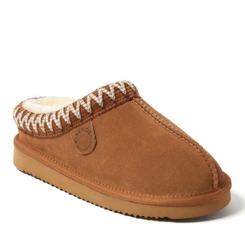 Fireside by Women's Greta Genuine Shearling Clog Slipper with Taping