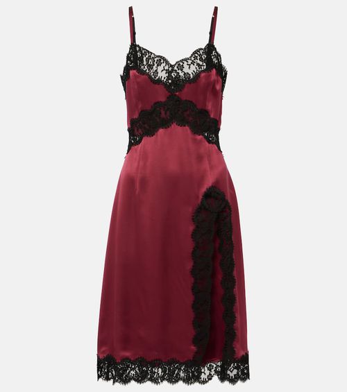 Silk and cotton-blend midi dress