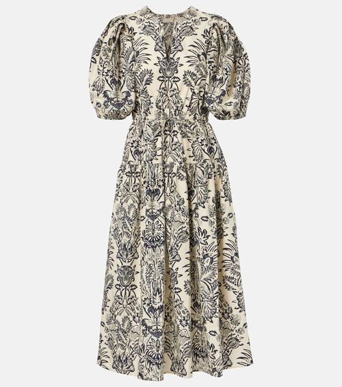 Harriet printed cotton poplin midi dress