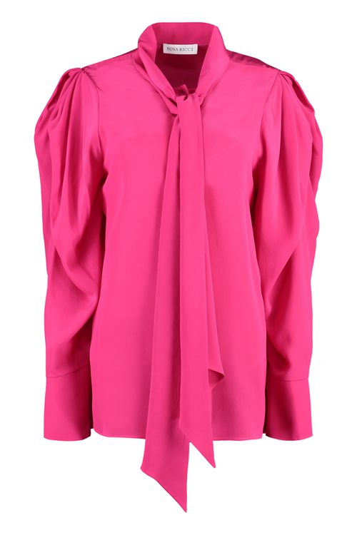 Nina Ricci 여성 Crêpe-silk Shirt 23ACTO003SE1383 U2741