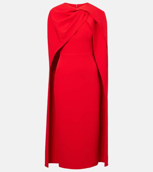 Cape-detail midi dress