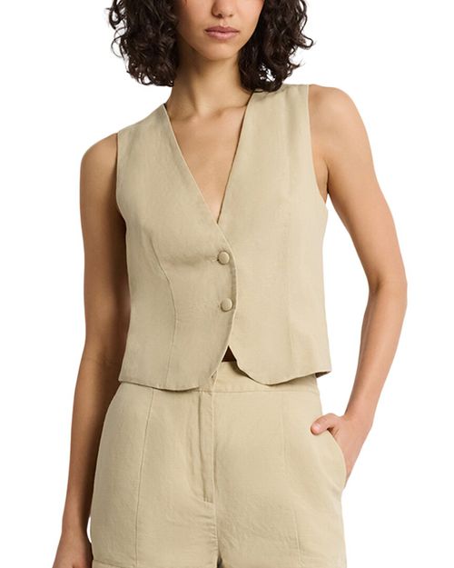 Onia Air Linen-Blend Relaxed Vest