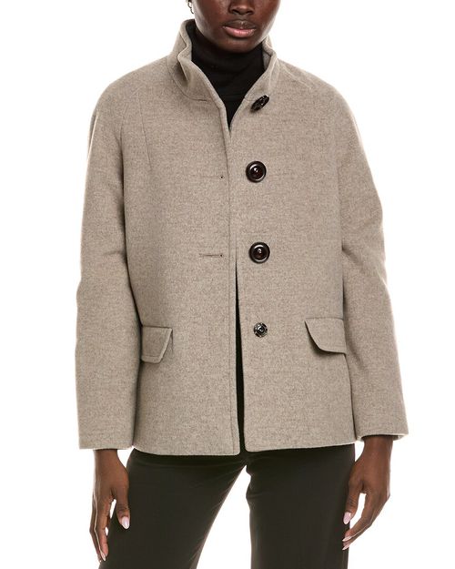 Icons Wool & Cashmere-Blend Short Coat