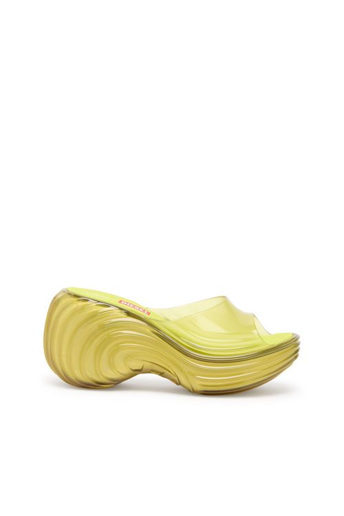 Platform mule in Melflex - Sandals - Woman - Yellow
