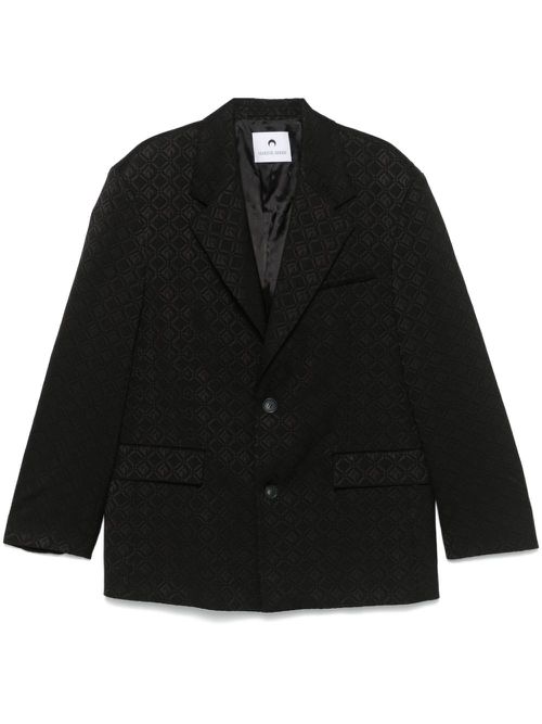 Moon Diamond-jacquard blazer - Black