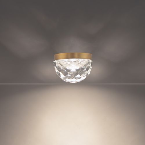 Aged Brass LED Flush Mount from the Cascade Collection