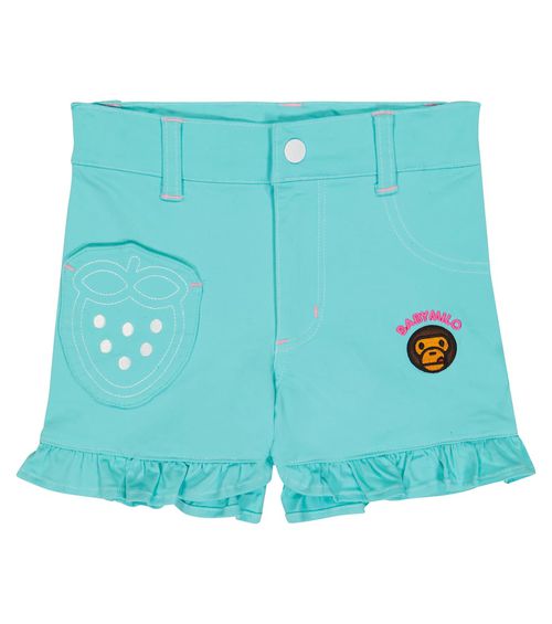 Baby Milo ruffle-trimmed denim shorts