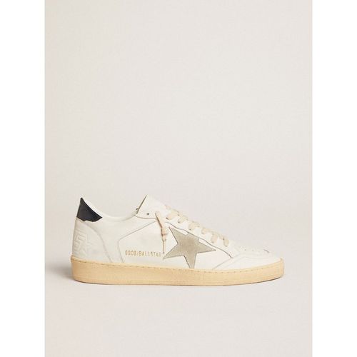 Golden Goose - Ball Star With Ice-gray Suede Star And Blue Leather Heel Tab, Man