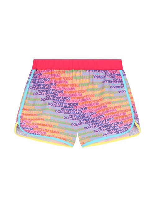 Logo-print swim shorts - Purple