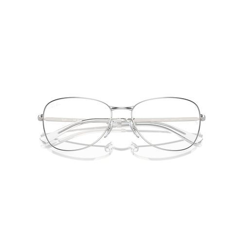 Ray-Ban Rb3733v Optics Eyeglasses Silver Frame Clear Lenses Polarized