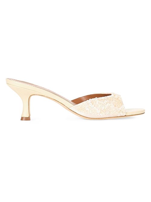 Women's Brigitte 55MM Sequin Sandals - Cream