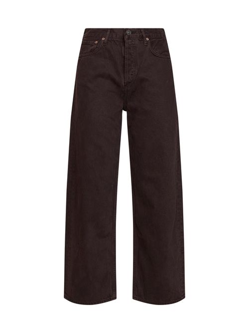 Wide Leg Lyocell Jeans — Brown