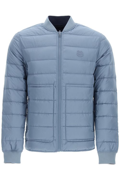 Quilted zip-front jacket - Blue