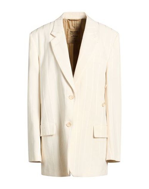 Woman Blazer Ivory Size M Cotton, Acetate