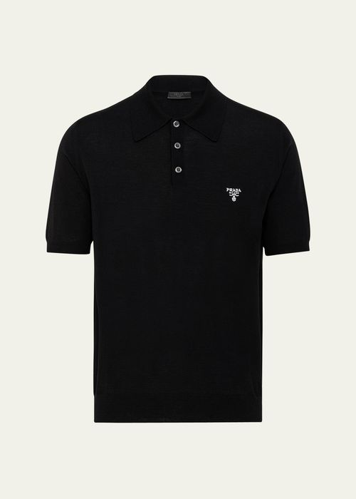 Men's Wool Logo Polo