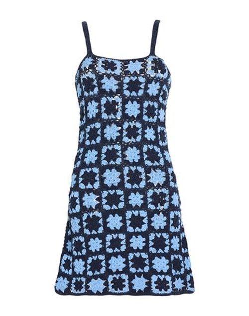 Woman Mini dress Midnight blue Size S Cotton