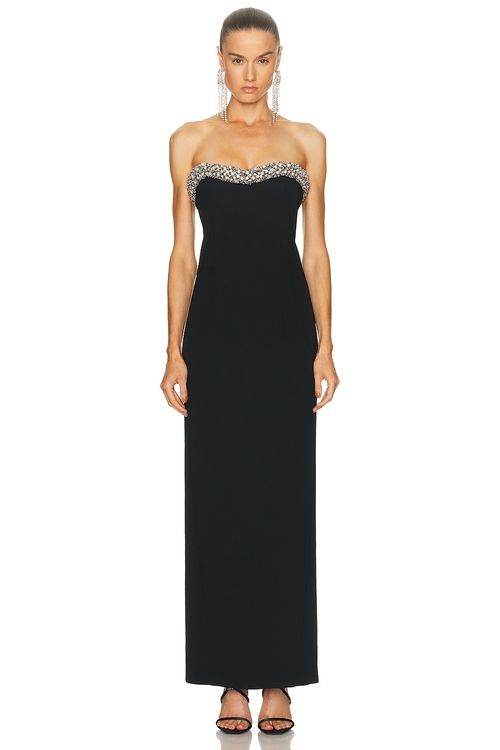 SIMKHAI Riona Bustier Gown in Black - Black. 8 also