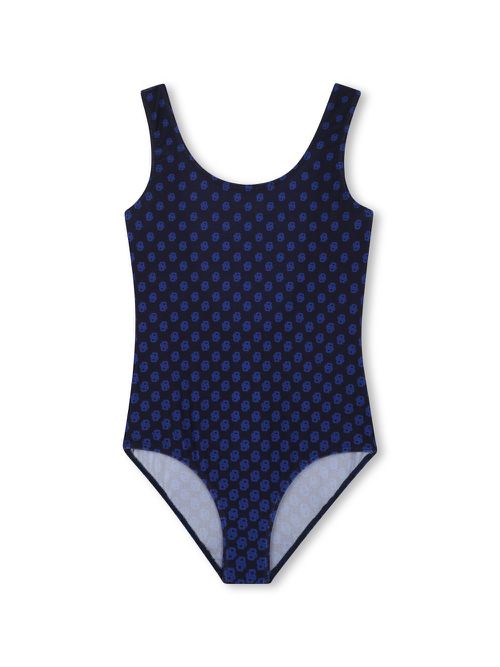Monogram-print swimsuit - Blue