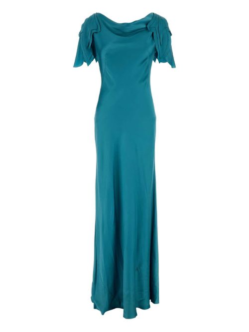 Alberta Ferretti satin dress - Blue