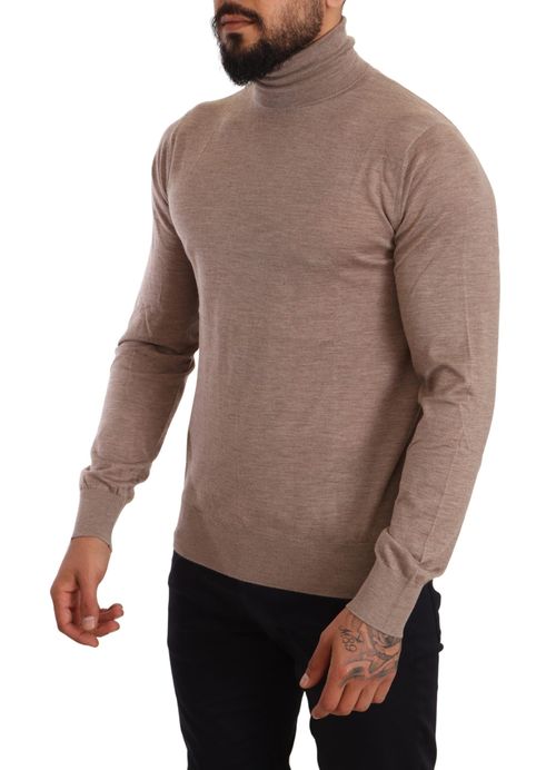 Cashmere Turtleneck Sweater — Brown