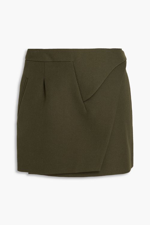 Grain de poudre wool mini wrap skirt - Green - L
