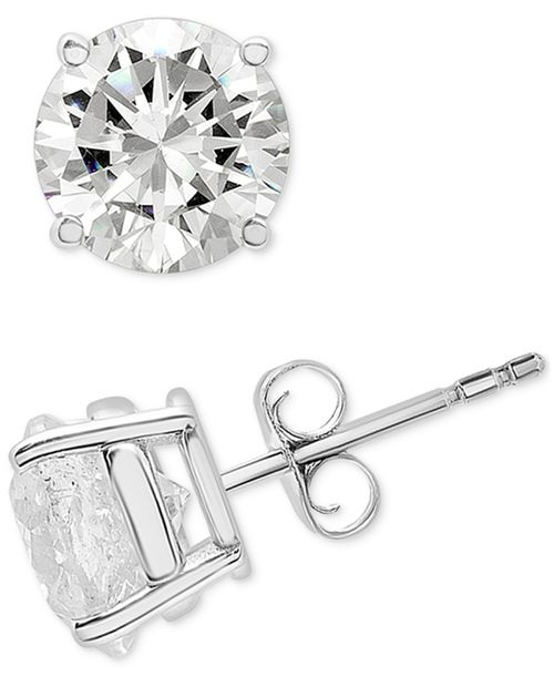Diamond Four Prong Stud Earrings (2 ct. t.w.) in 14k White Gold - White Gold