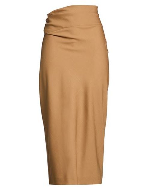 Woman Midi skirt Light brown Size 6 Polyester, Wool, Elastane