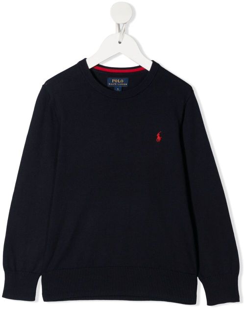 POLO RALPH LAUREN KIDS crew-neck jumper - Blue
