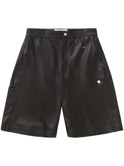 Leather shorts - Black