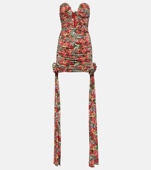 Floral ruched minidress