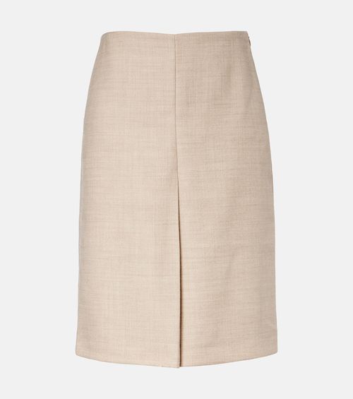Duggan virgin wool midi skirt