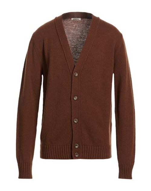 Man Cardigan Brown Size L Wool