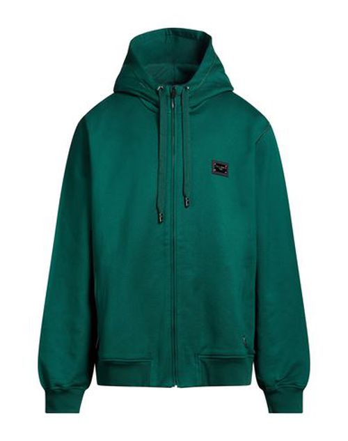 Man Sweatshirt Green Size 44 Cotton