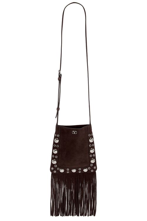 Valentino Garavani Nellcote Small Crossbody Bag in Testa Di Moro - Brown. a
