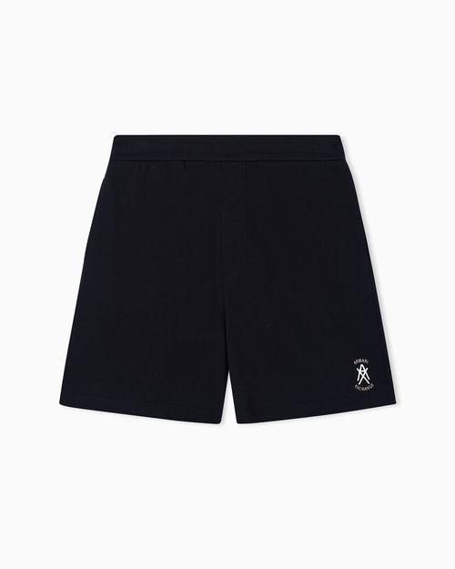 Cotton Bermuda shorts with side logo