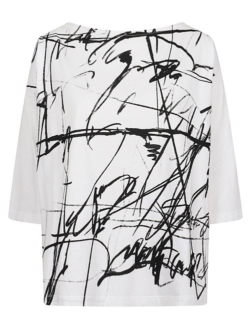 Printed Cotton Sweater