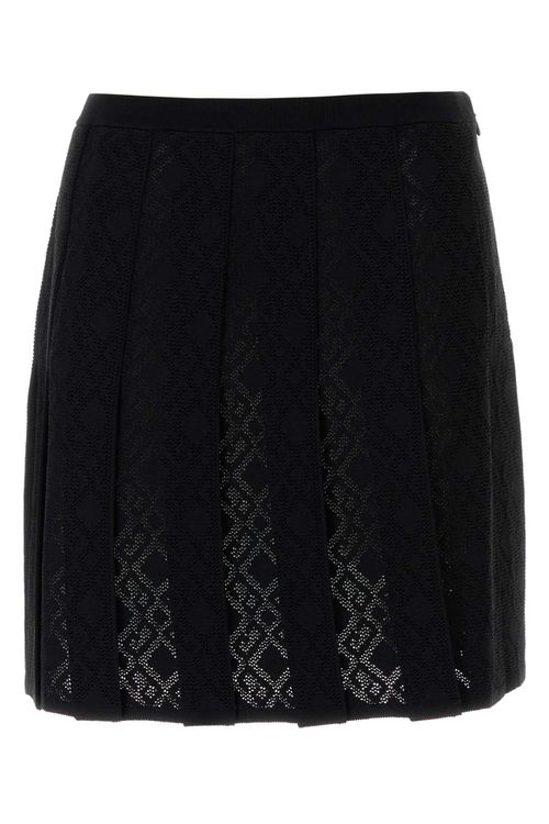 Black Viscose Blend Skirt
