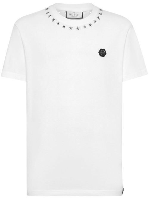 Logo-plaque cotton T-shirt - White