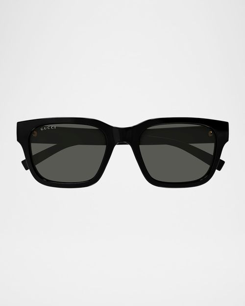 Men's GG1857SM Plastic Rectangle Sunglasses