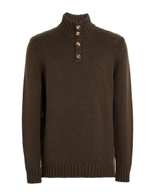 Man Turtleneck Brown Size 44 Baby alpaca wool, Merino Wool