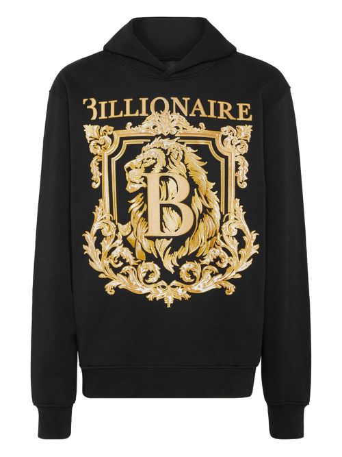 Logo-print hoodie - Black