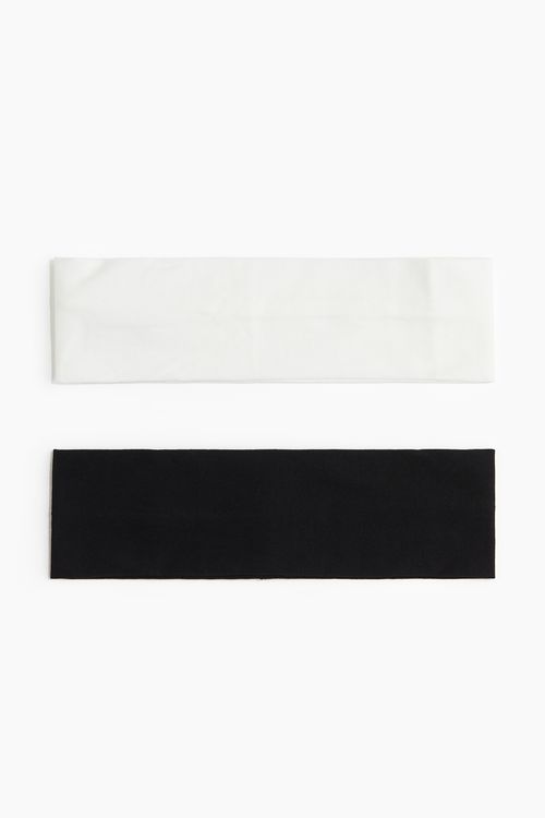 2-pack Jersey Headbands - Black