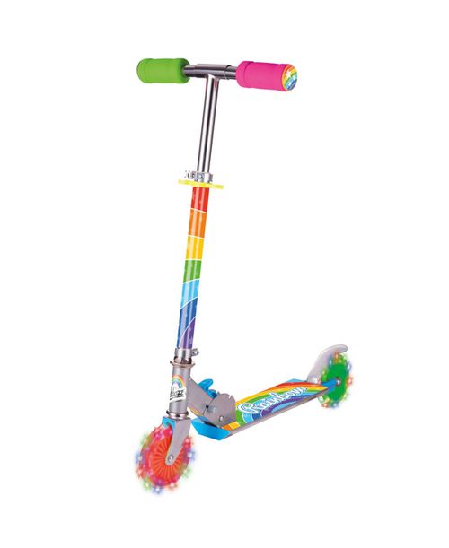 Ozbozz Rainbow Foldable Scooter Light Up Wheels - Multi