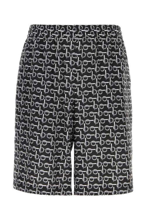Printed Silk Bermuda Shorts