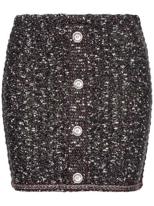 Vinacciolo knitted mini skirt - Black
